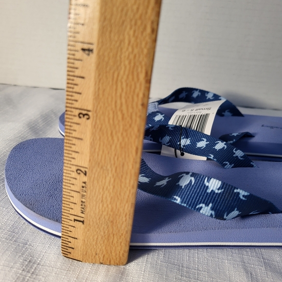 Vera Bradley Webbing Strap Flip Flops Tiny Turtle Dream Womens Sz SMALL 5-6 NEW - Picture 13 of 15